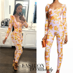 Porsha Williams pronkte met een bloemen Alex Perry-catsuit tijdens de Single and Searching-première in Atlanta