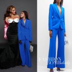 Blue Ivy poseerde met mama op het Wearable Art Gala in een blauw L’Agence-pak en een Giarite-tas met strass steentjes