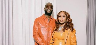 Keyshia Ka’oir en Gucci Mane coördineren in oranje leerlooks