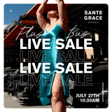 Je bent uitgenodigd!  De Plus Bus en Sante Grace LIVE Sale 7/27!